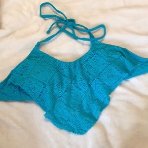 blue bathing suit top